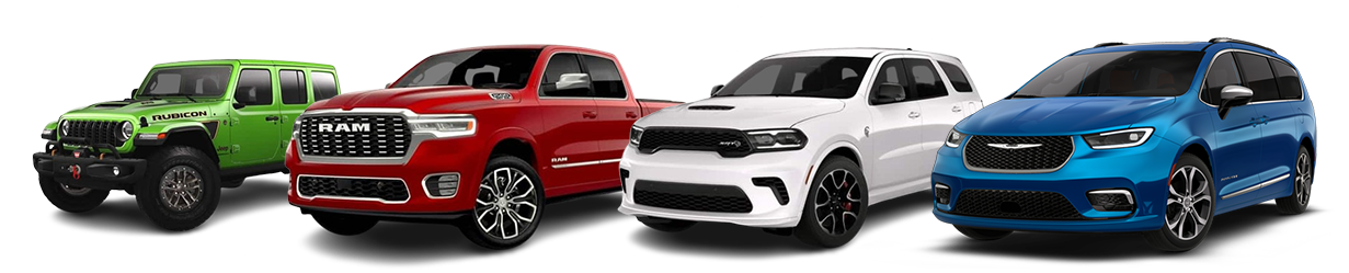 lineup of chevy and mazda vehicles