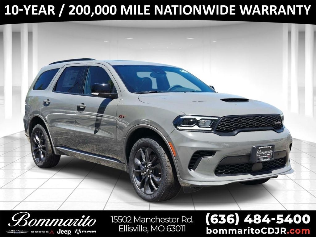 2026 Dodge Durango GT Plus in Gray Clearcoat — front three-quarter view