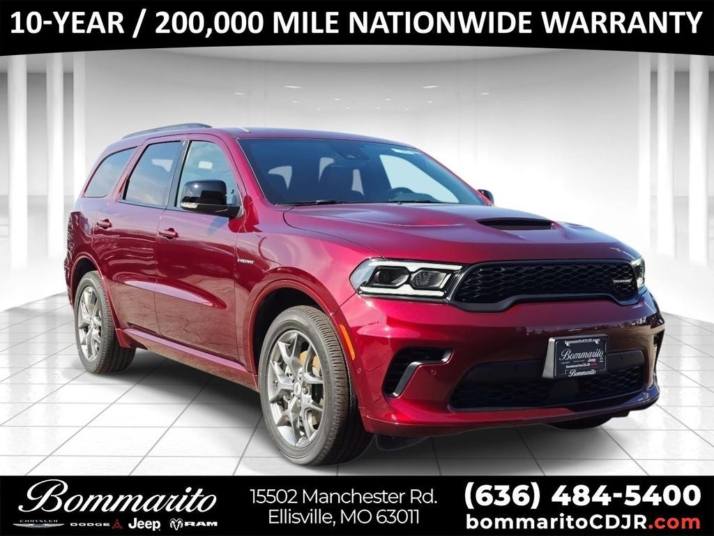 2026 Dodge Durango GT Plus HEMI V8 in Red — front three-quarter view