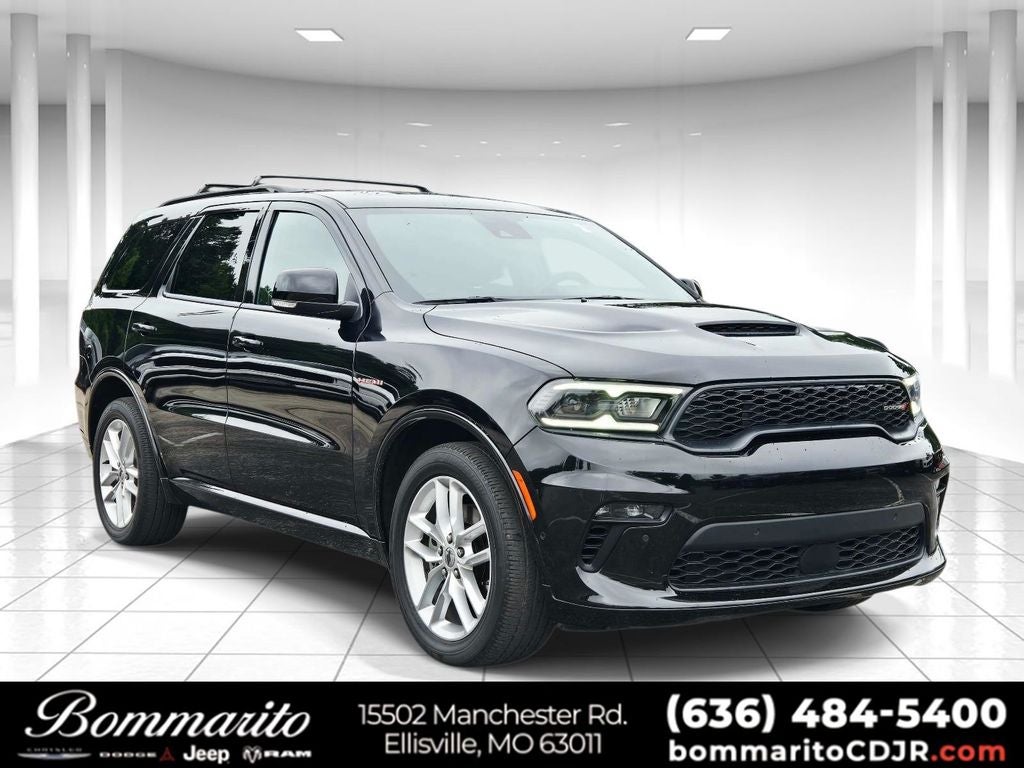 2023 Dodge Durango R/T Premium in Black Clearcoat — front three-quarter view