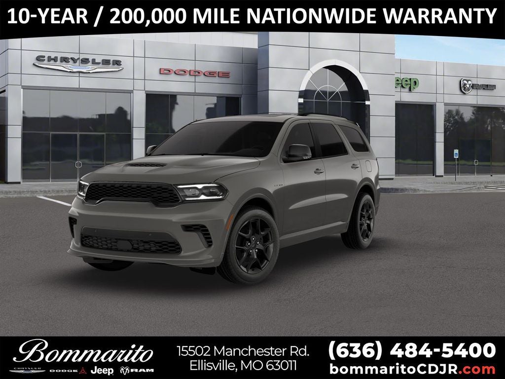 2026 Dodge Durango GT Premium HEMI V8 in Gray Clearcoat — front three-quarter view