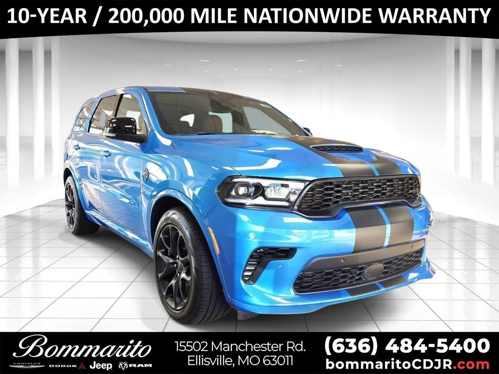 2026 Dodge Durango SRT Hellcat in Blue — front three-quarter view