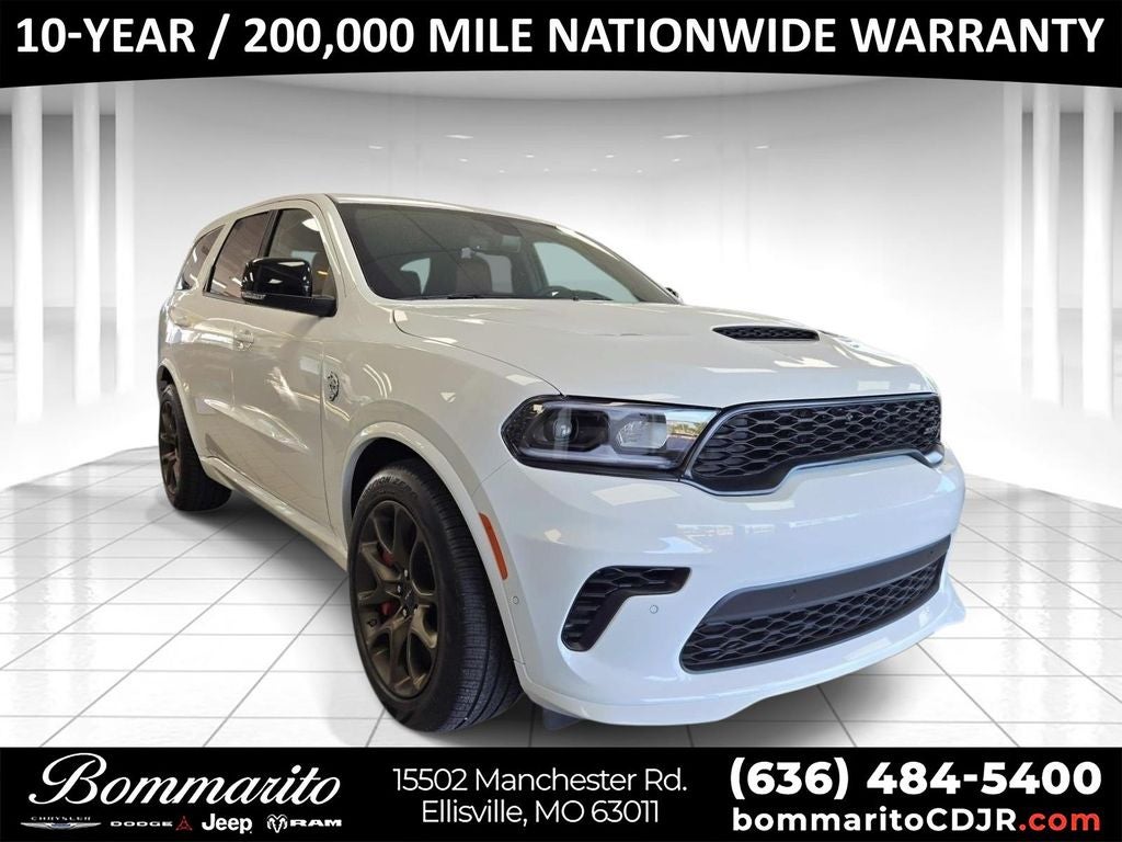 2026 Dodge Durango SRT Hellcat in White — front three-quarter view