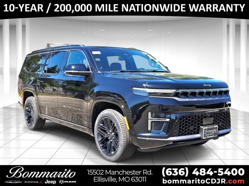 2026 Jeep Grand Wagoneer L Limited Reserve in Black — front three-quarter view