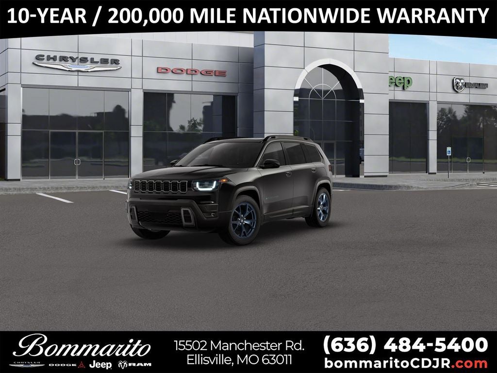2026 Jeep Cherokee Limited 85th ANNIVERSARY in Diamond Black — front three-quarter view