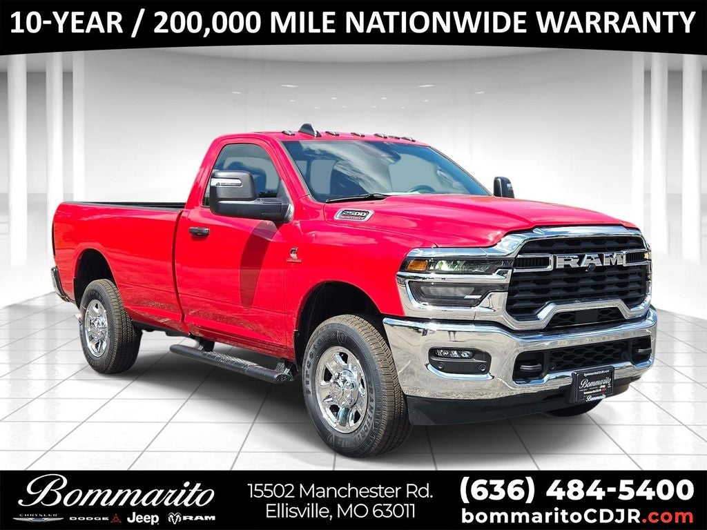 2026 RAM 2500 Tradesman in Flame Red Clearcoat — front three-quarter view