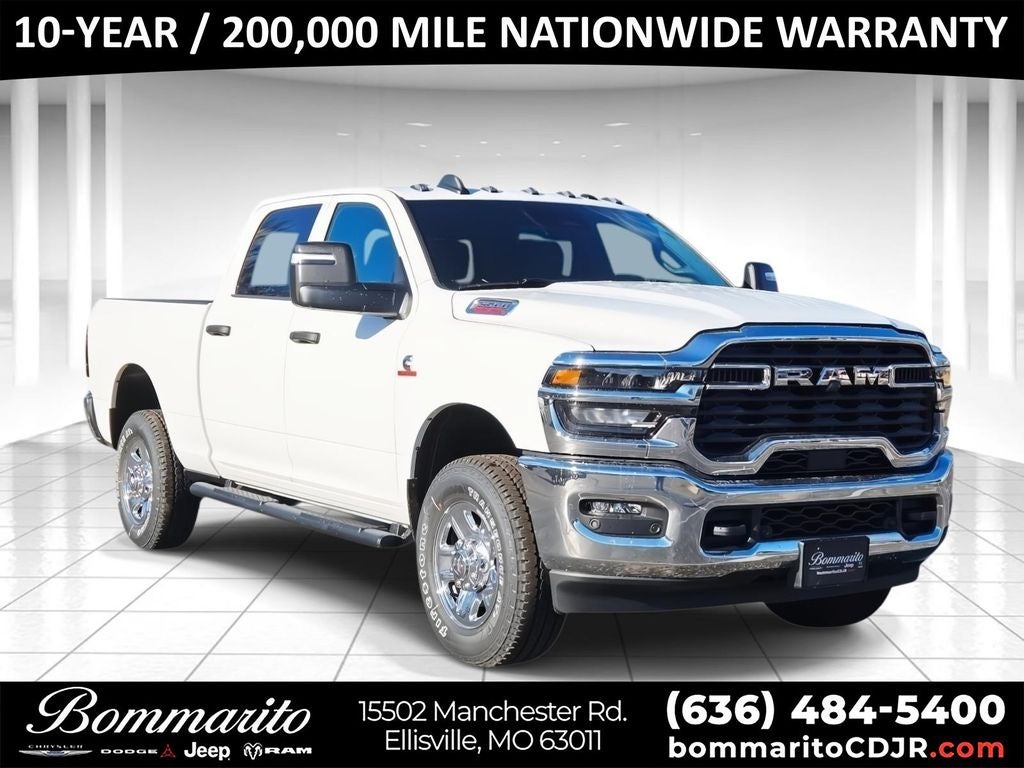 2026 RAM 2500 Tradesman in Bright White Clearcoat — front three-quarter view