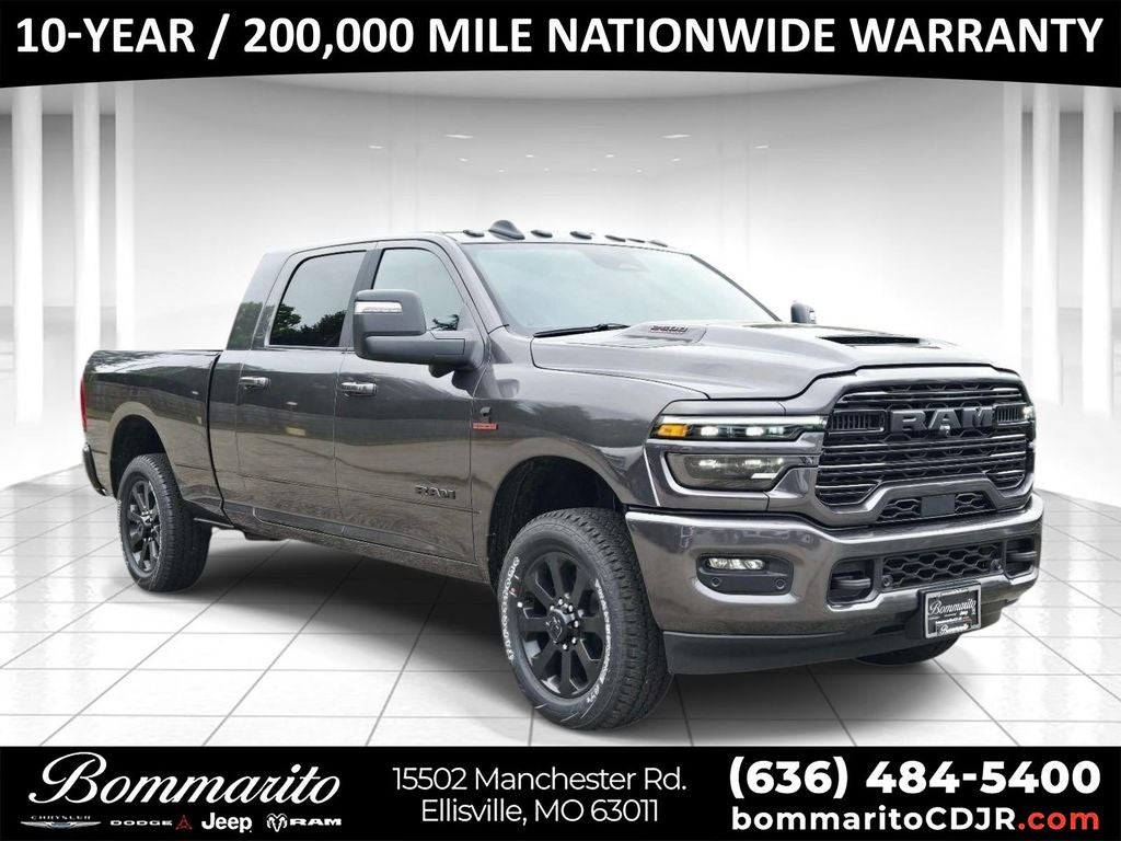 2026 RAM 2500 Laramie in Crystal Metallic — front three-quarter view