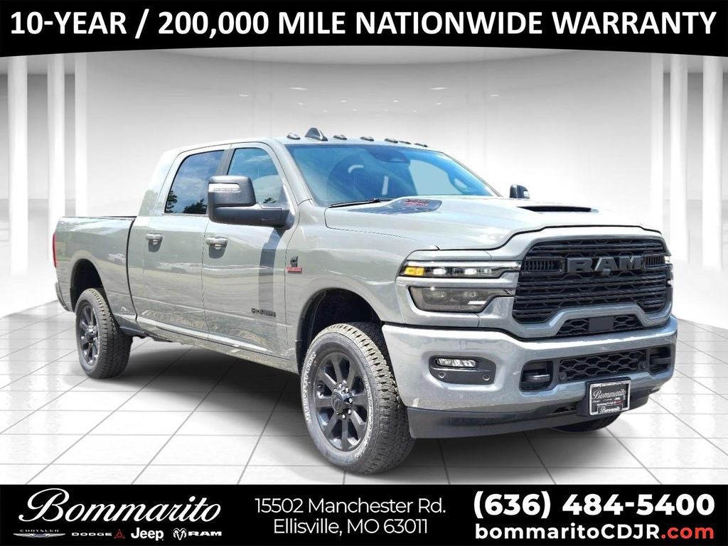 2026 RAM 2500 Laramie in Gray Clearcoat — front three-quarter view
