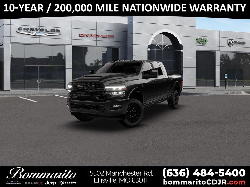 2026 RAM 2500 Limited in Diamond Black — front three-quarter view