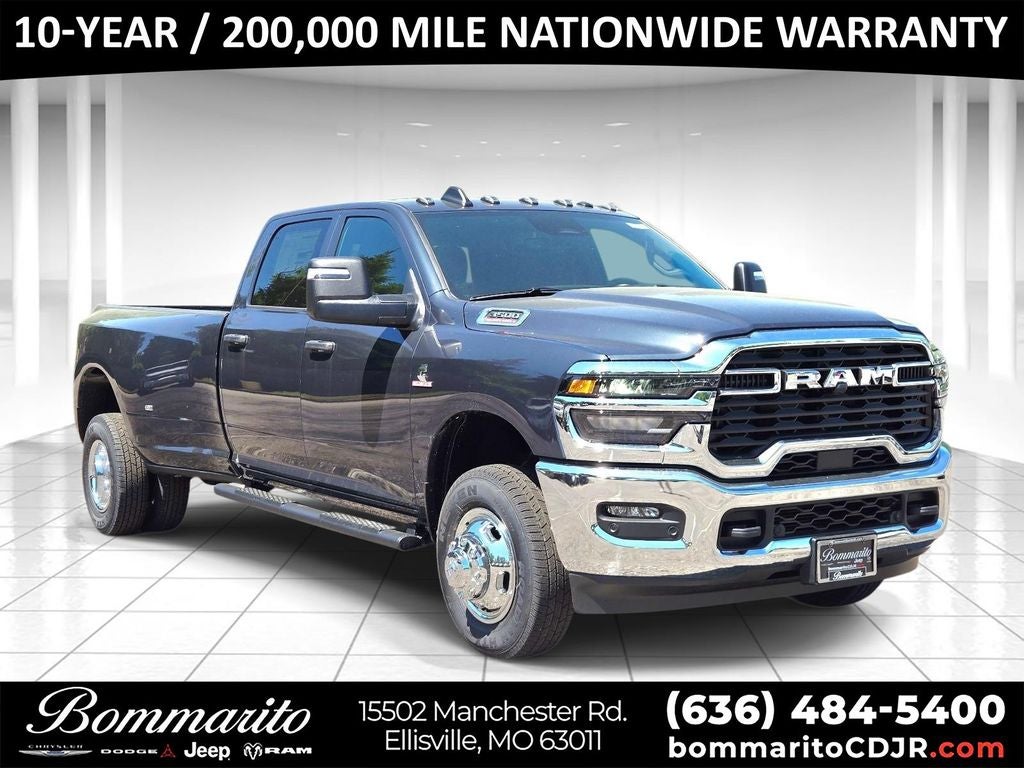 2026 RAM 3500 Tradesman in Blue Metallic — front three-quarter view
