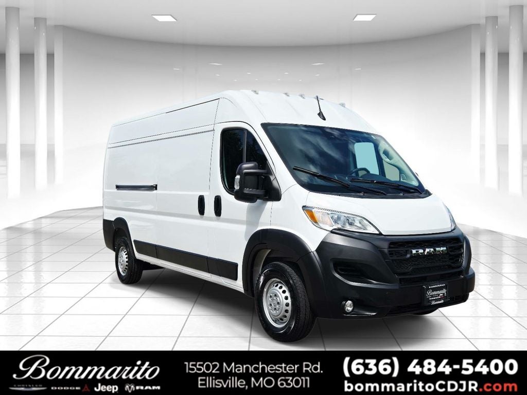 2026 RAM ProMaster 2500 High Roof 159 WB in Bright White Clearcoat — front three-quarter view