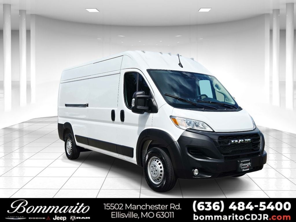 2026 RAM ProMaster 2500 High Roof 159 WB in Bright White Clearcoat — front three-quarter view