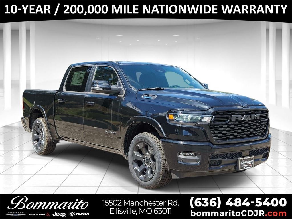 2026 RAM 1500 Big Horn/Lone Star in Diamond Black — front three-quarter view