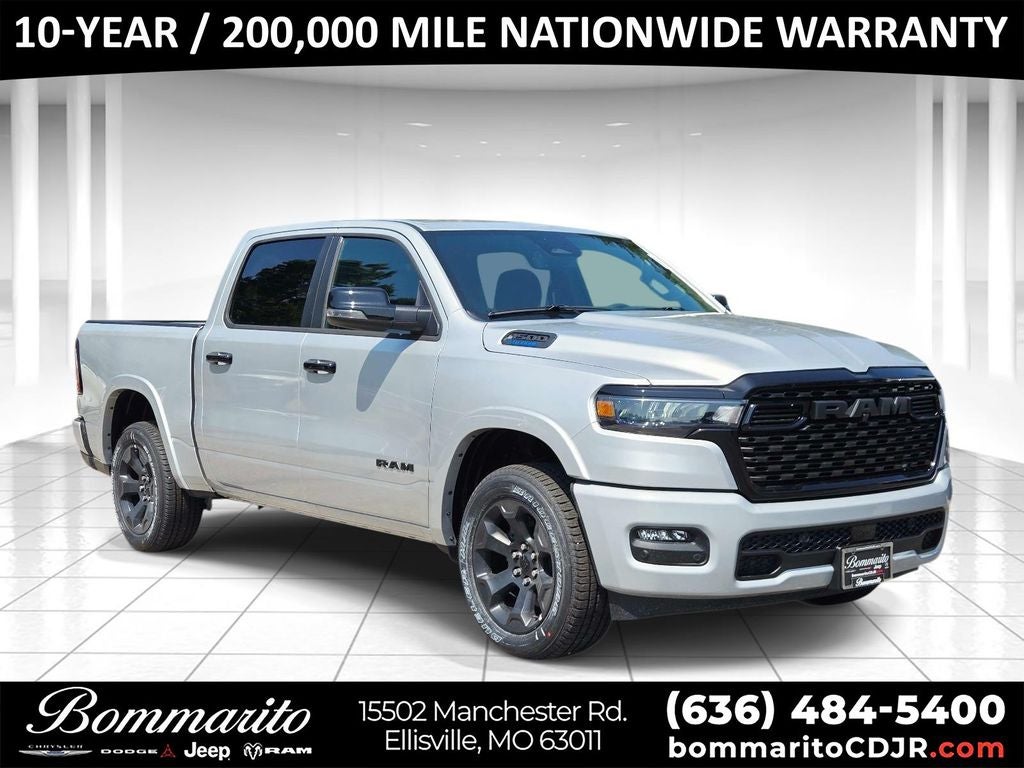 2026 RAM 1500 Big Horn/Lone Star in Silver — front three-quarter view
