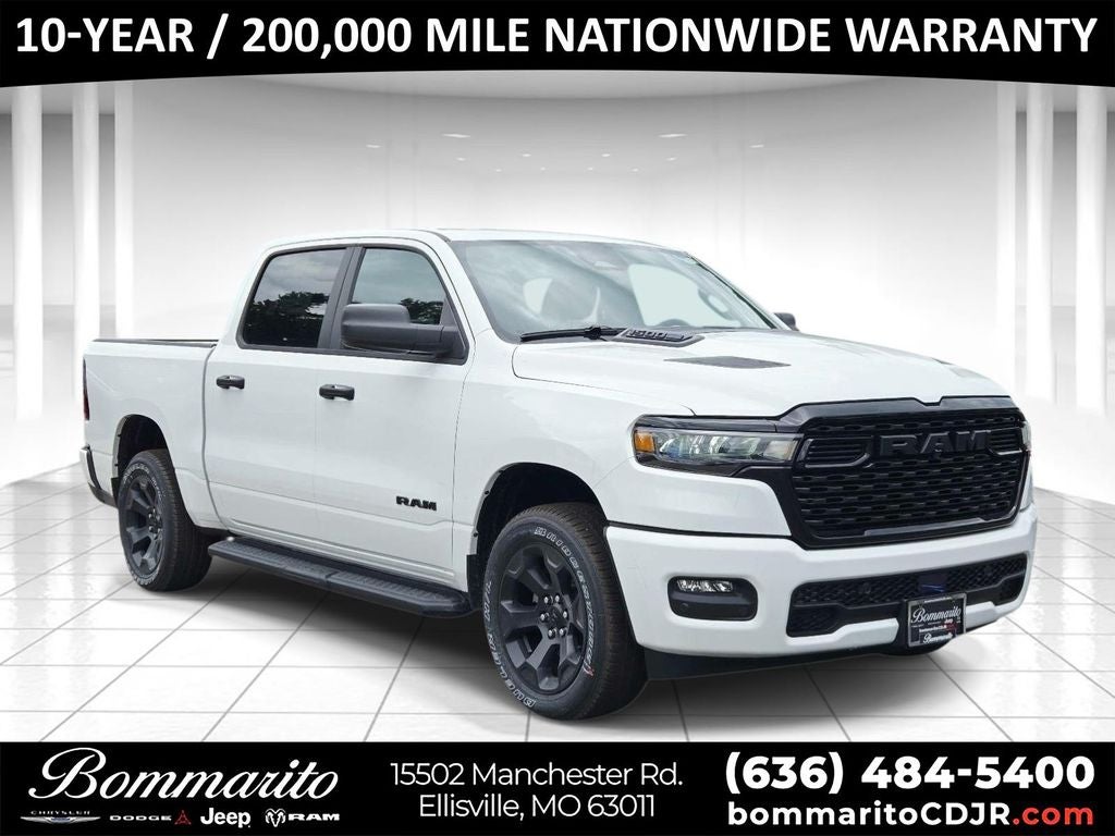 2026 RAM 1500 Express in Bright White Clearcoat — front three-quarter view