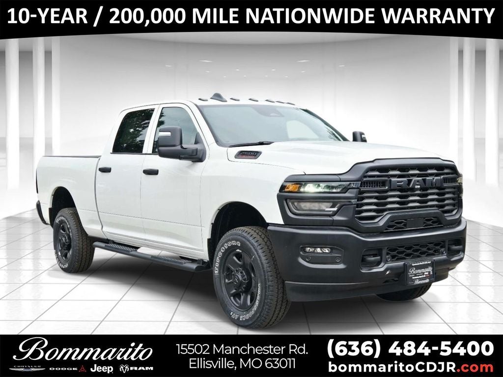 2026 RAM 2500 Tradesman in Bright White Clearcoat — front three-quarter view