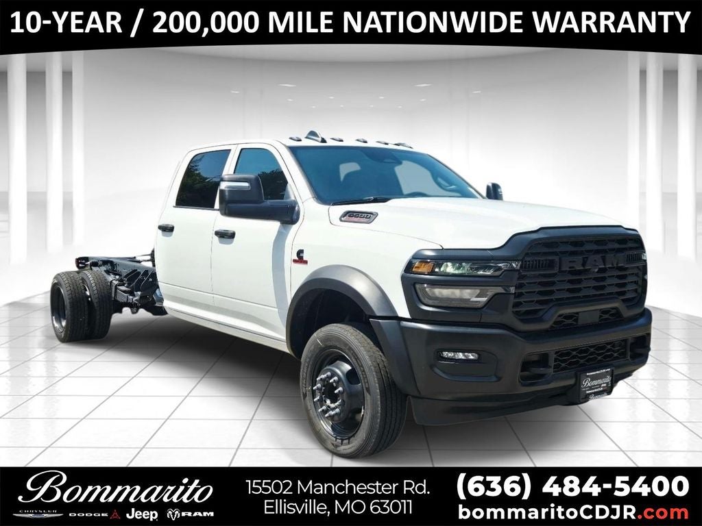 2026 RAM 5500HD Tradesman in Bright White Clearcoat — front three-quarter view