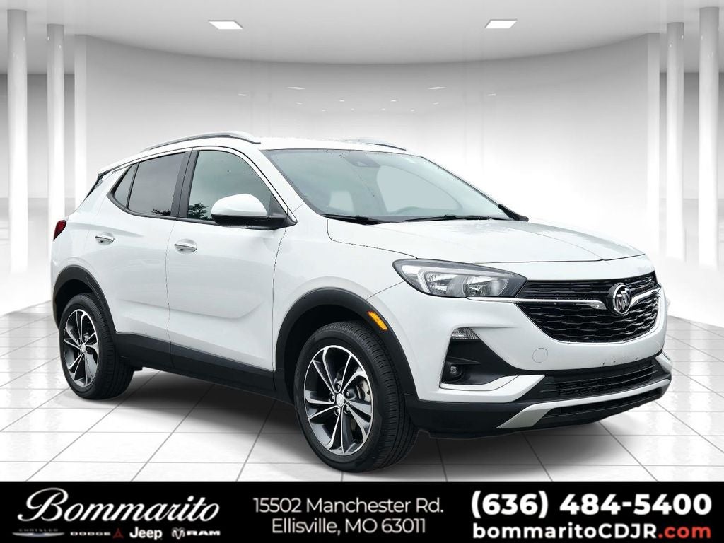 2023 Buick Encore GX Select in Summit White — front three-quarter view